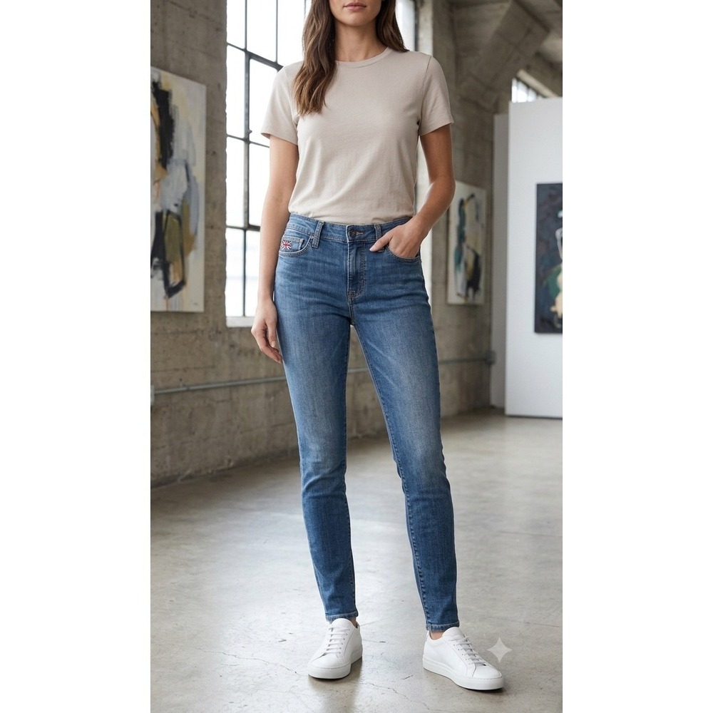 Hudson Natalie Skinny Jeans Women's 29 Medium Wash Stretch Denim